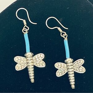 Handmade Silver-Plated Dragonfly Earrings – Elegant & Unique